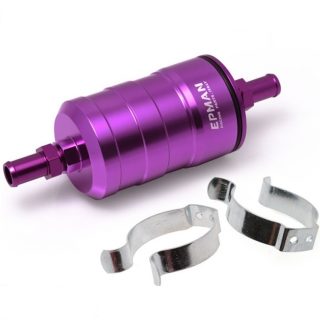 Fuel Filter In-Line 10 Micron Paper Filter Purple